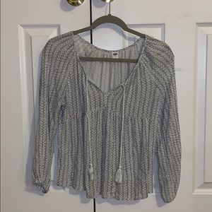 Loose Tie Blouse